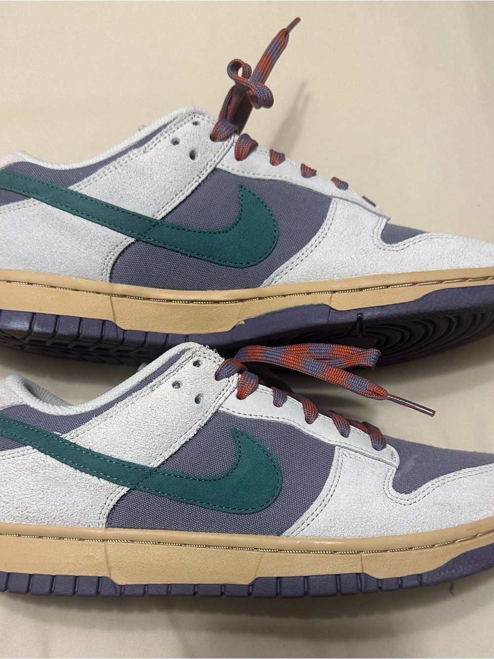 Nike Dunk Low Sneakers Purple, Green & Red US 9